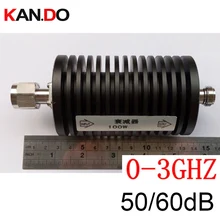 100 Вт радиочастотный аттенюатор адаптер N Мужской N женский DC-3G 50/60DB радио затухание 3 ГГц подачи ВЧ коаксиальный разъем