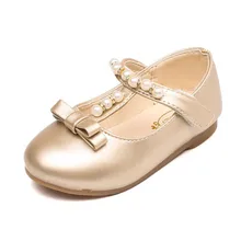 Дети haochengjiade принцесса обувь для девочек блестки бисер детское платье обувь для девочек серебро/золото обувь дети мода плоская детская