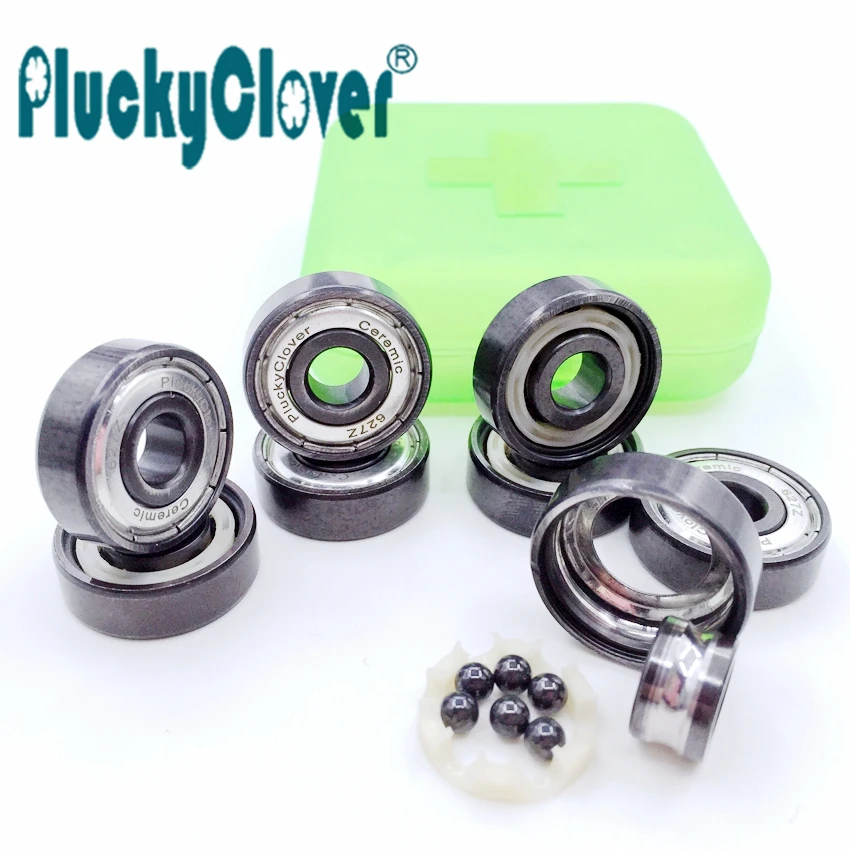 8 шт PluckyClover 627 керамический подшипник ABEC-11 Si3N4 роликовые коньки подшипник ZrO2 белый шарикоподшипник артисты танцуют доски подшипники