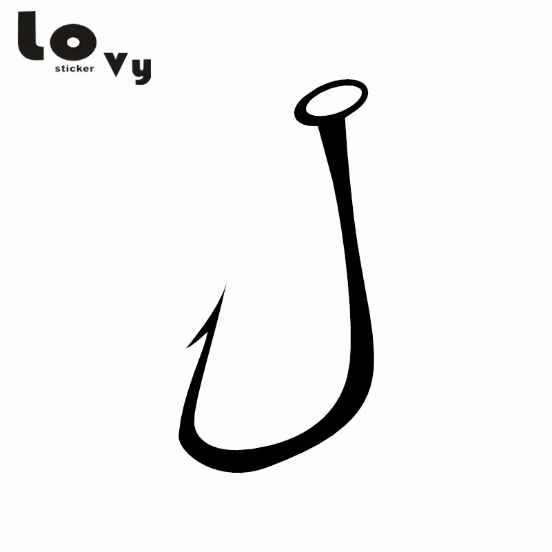 Creative Fishing Hook Wall Sticker Simple Shape Decorative Vinyl Wall Decal Home Decor Creative Fishing Hook Wall Sticker Simple Shape Decorative Vinyl Wall Decal Home Decor