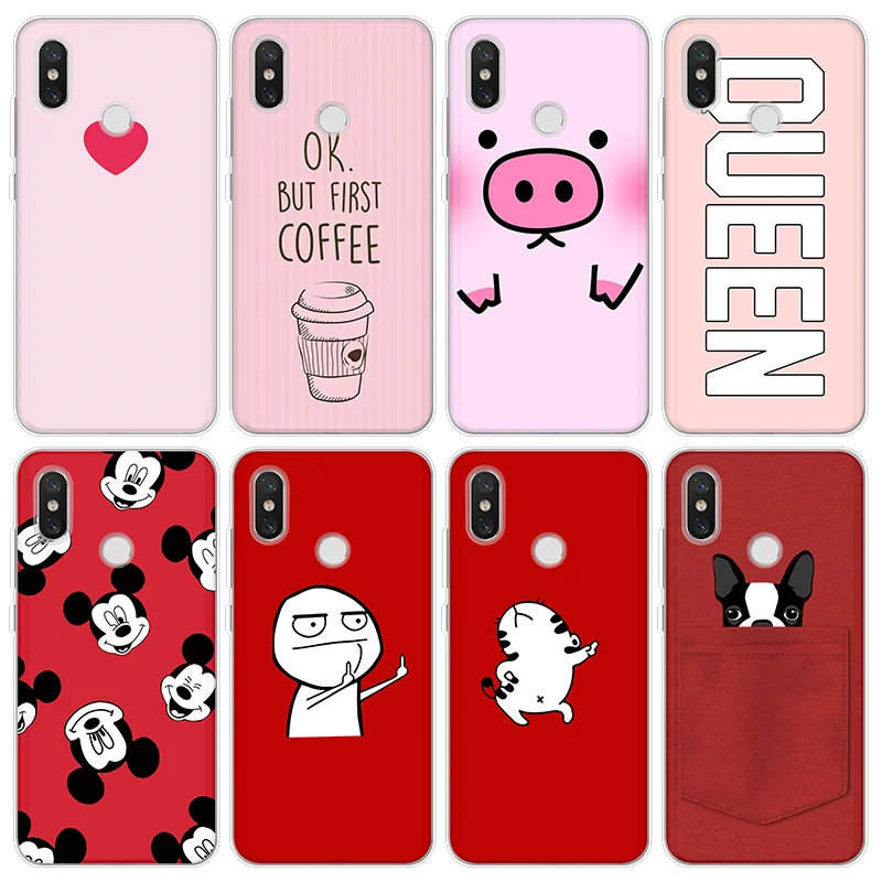 

Pink Coffee TPU Coque For Xiaomi Redmi 5Plus 4 4A 6 6A Mi A1 A2 5X 6X Note 3 4X 5 Pro 5A Funda For Redmi Pocophone F1 Case Cover