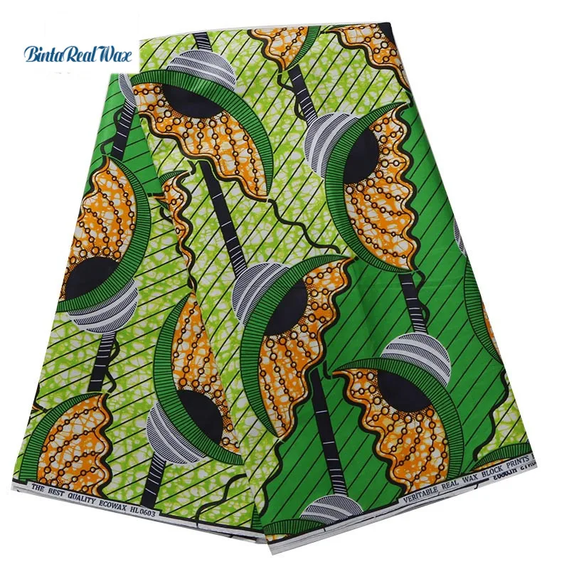 

2019 New African Wax Print Fabric Hollandais Wax Fabric Green Light Pattern Wax Print Fabric Ankara African Batik Fabric PL402