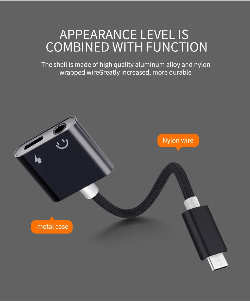 Type-C To 3.5mm Audio Jack Adapter USB C to Headphone Charging Audio Converter Cable For Huawei mate10 P20 Xiaomi M6 6X  (6)