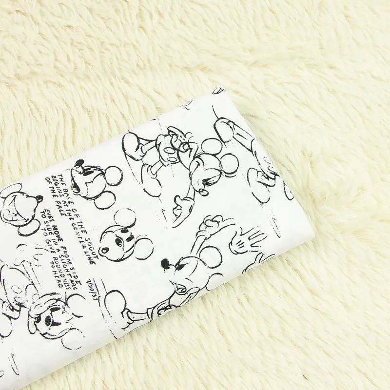 

half meter 100% cotton poplin mickey fabric handmade DIY garment dress children cloth T608