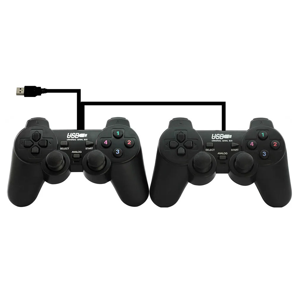 Usb Controller Double Interact Twins Gamepad For Pcs Joypad Vibration