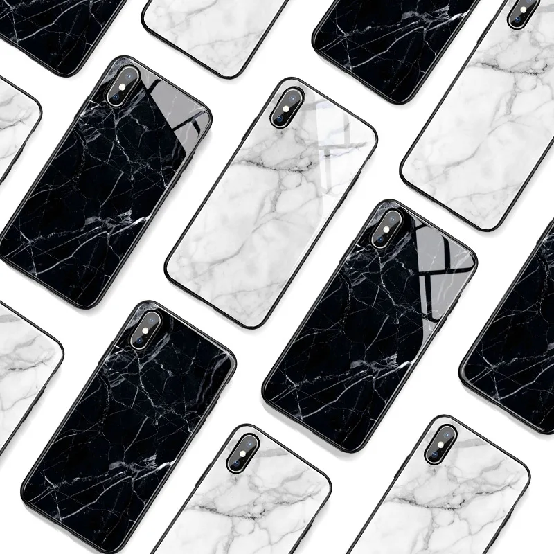 Чехол SoCouple из закаленного стекла для телефона iphone 11 Pro X Xs max XR SE 12 mini мраморный