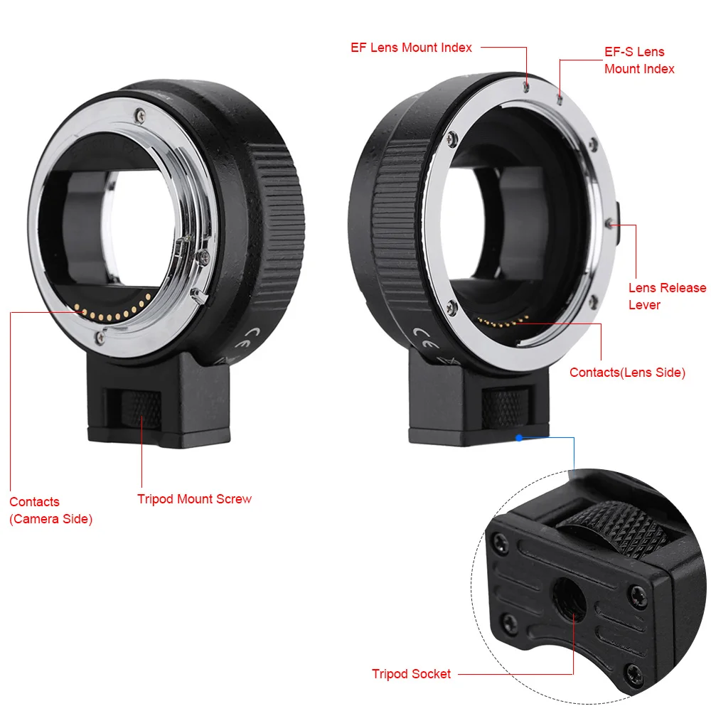 Andoer анти-встряхивание Автофокус AF объектив адаптер кольцо для Canon EF EF-S объектив для использования для sony NEX E крепление камеры полная Рамка