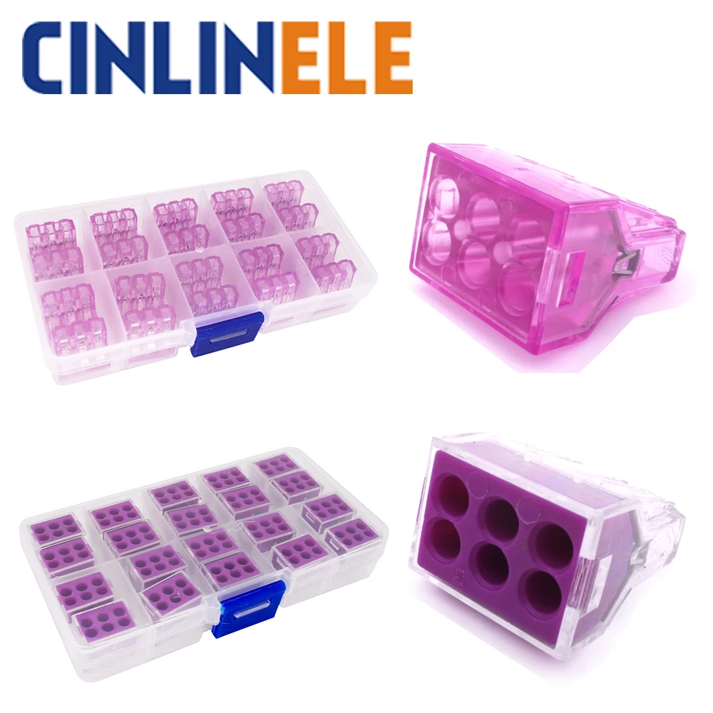 

20PCS/BOX WAGO 773-106 Building wiring terminal connector 6Pin wire connector 0.75-2.5mm2