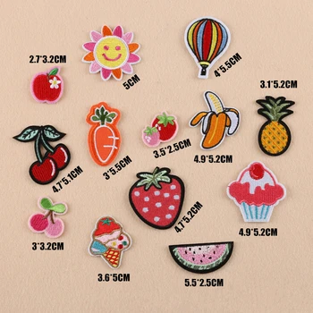 

Wholesale fruits cartoon embroidery patch kids clothes decoration accessories