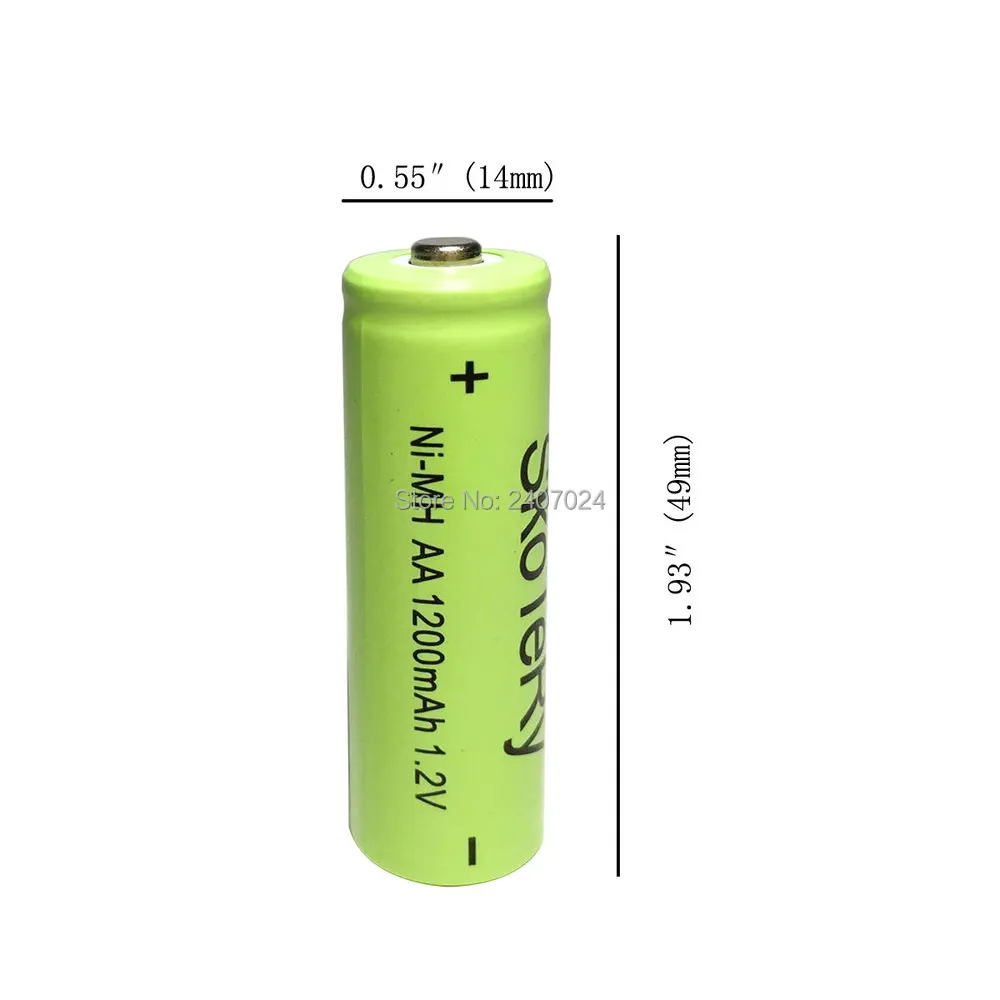 10 шт. AA перезаряжаемая батарея AA NiMH 1,2 V 1200mAh Ni-MH 2A предварительно заряженные аккумуляторные батареи для камеры