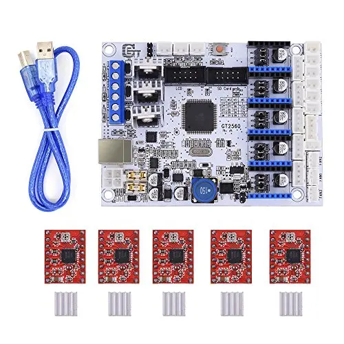 

3D Printer Control Board GT2560 Support Dual Extruder Power Than ATmega2560 Ultimaker+5PCS A4988 + 5PCS Heatsinks Free Shipping
