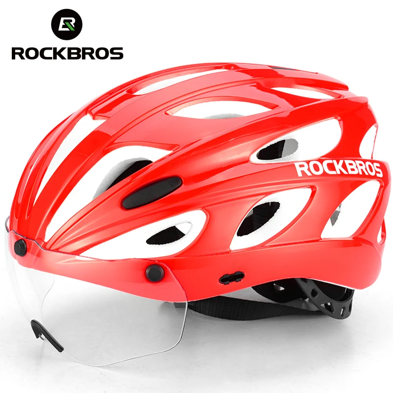 ROCKBROS интегрированные велосипедные шлемы сверхлегкие Магнитные очки MTB горный