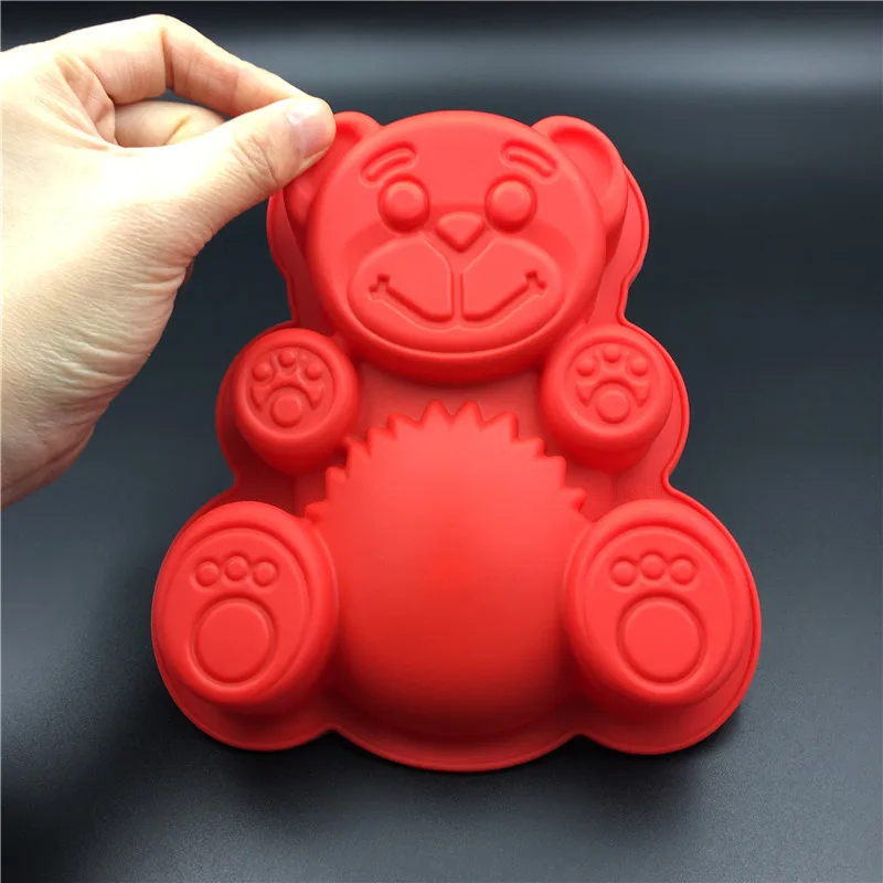 

PEIPINGKE Single Bear Shaped Silicone Cake Mold Handmake DIY Bread Mould Silicone Moulds For Cake Tools