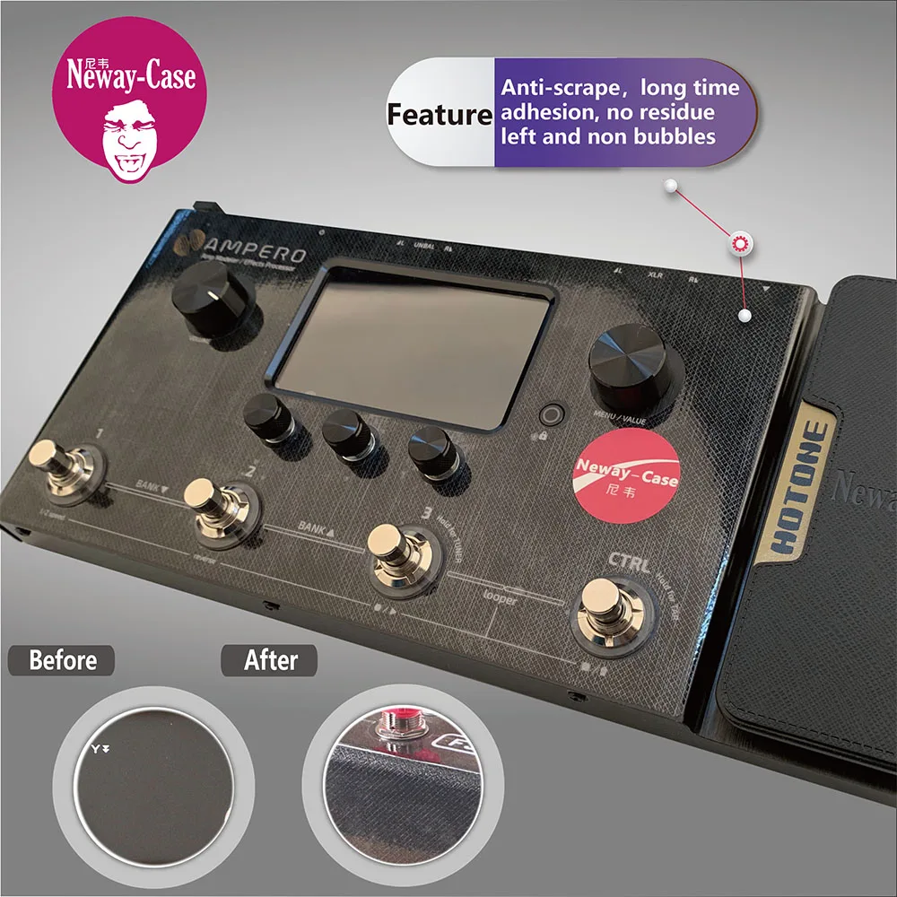 Neway-Case Guitar Multi Effect Protector Film for HOTONE AMPERO MP-100 Electric Guitar Pedal Effects Accessories Neway-Case Guitar Multi Effect Protector Film for HOTONE AMPERO MP-100 Electric Guitar Pedal Effects Accessories