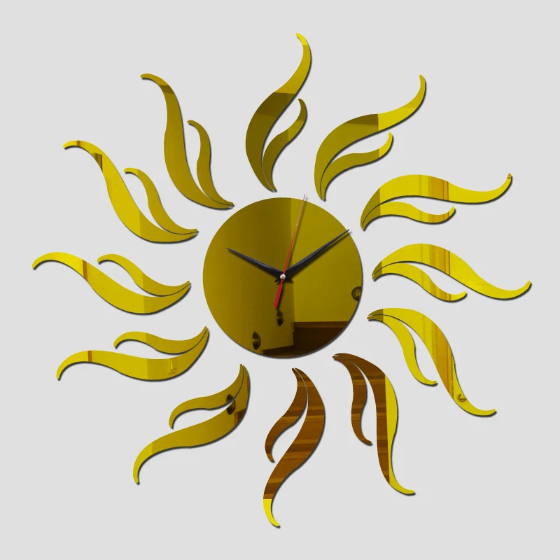 Новый Diy 3d акриловое зеркало Clocatch Horloge наклейки украшения дома Duvar современные