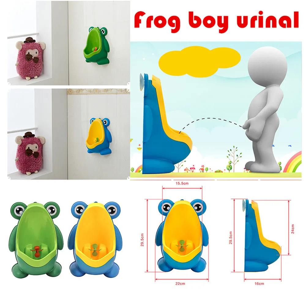 

New Arrival Baby Boy Potty Toilet Training Frog Children Stand Vertical Urinal Boys Penico Pee Infant Toddler Wall-Mounted *D