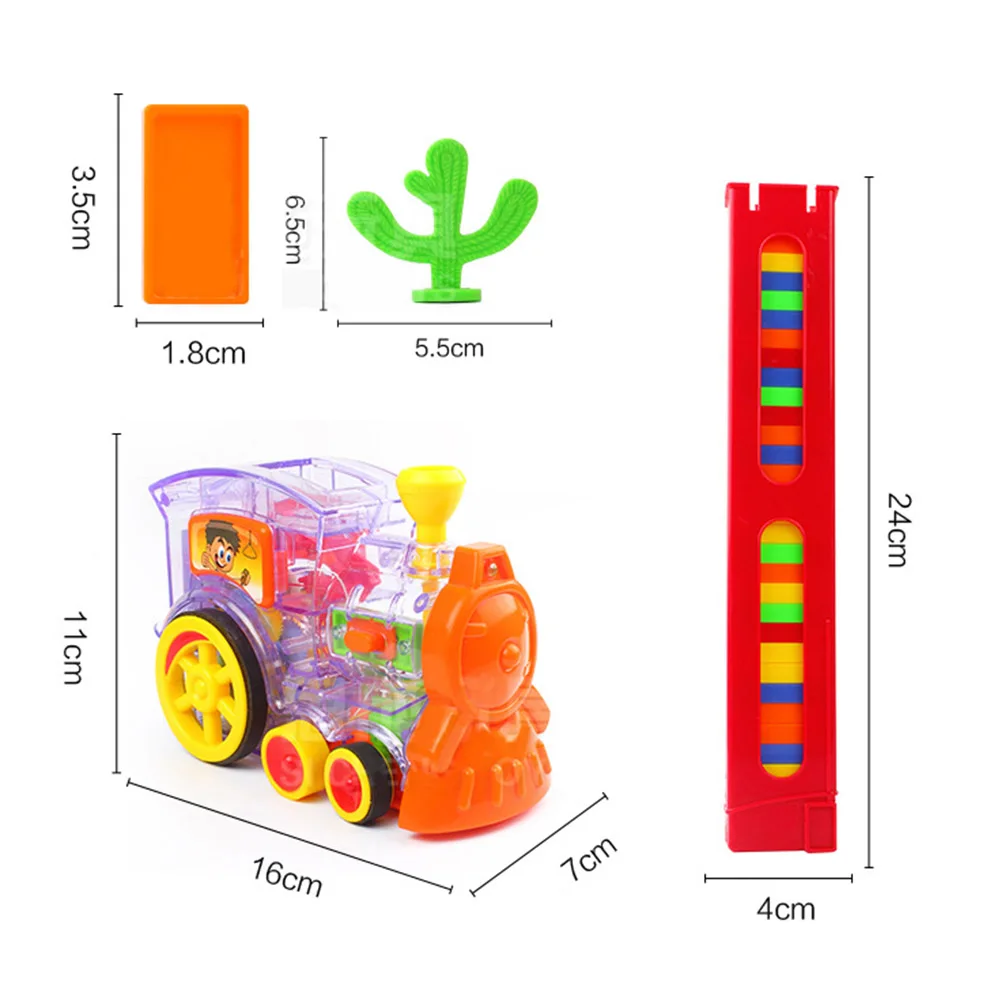 Новая модель вагона домино, автоматическая установка красочных блоков домино, игра с нагрузкой, обучающие игрушки