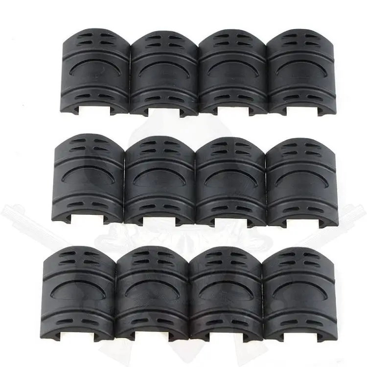 Tactical Airsoft ar 15 accessories 12pcs rubber Picatinny Ladder Rail Panel Handguard Protector Resistant Cover for hunting (4)