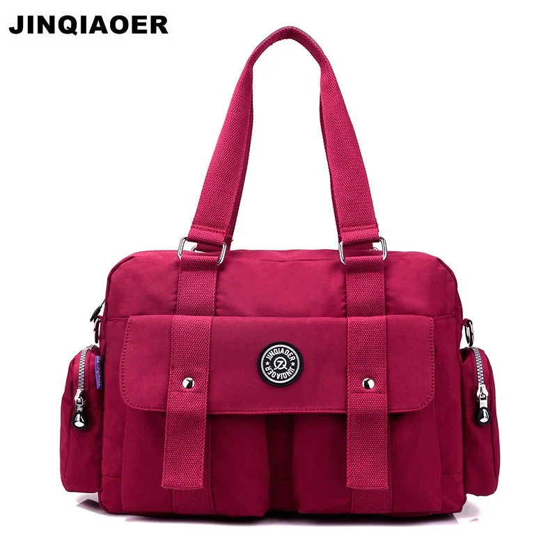 Jinqiaoer anti theft Для женщин Сумки нейлон Водонепроницаемый Повседневное Tote Дамы Сумка