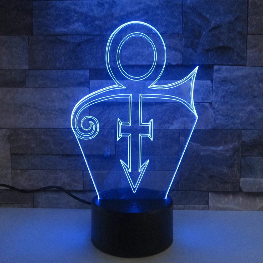 Модель принца 3D ночник удивительный светодиодный 3d иллюзия украшения настольная лампа красочные Chaning Внутренние огни для украшения комнаты