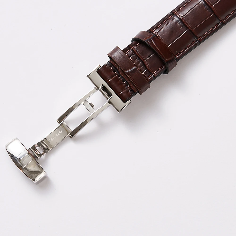 Кожаный ремешок для наручных часов Tissot 1853 Le Locle T41 Visodate традиционный Seastar Carson