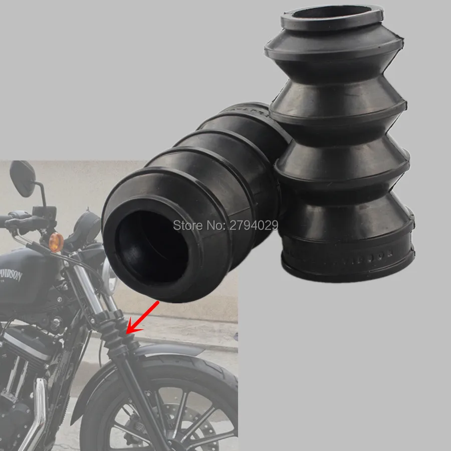 Free Shipping 39MM Rubber Fork Gaiters Gators Boots For Harley HD