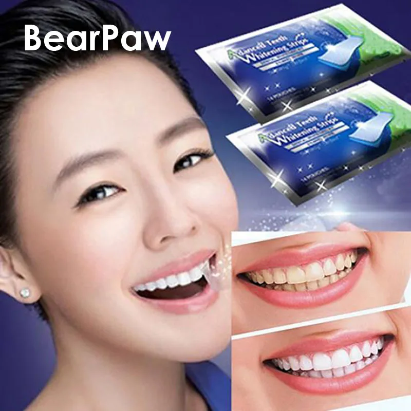 BearPaw 2 PcsTeeth Whitening Strips Pro Oral Care SafeTeeth Whitening