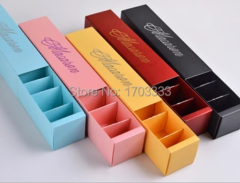

300pcs/lot Home made macaron black blue green macaron box biscuit box DHL Fedex Free Shipping