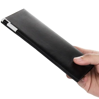 

New Fashion Men's Slim Long Wallet Durable PU Leather Money Clip Multiple Card Slots Card Cases WBL62