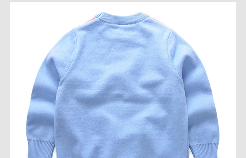 Flower Girls Sweater Cotton Crew-Neck Pullover Sweater Kids Autumn Coat Pattern Sweater For Toddler Girls 2-6T Girls Clothing (4)