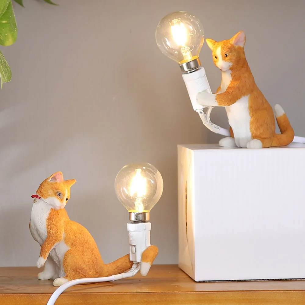 Seletti кошка лампа, смоляные Настольные светильники, прикроватные настольные лампы креативный подарок украшения