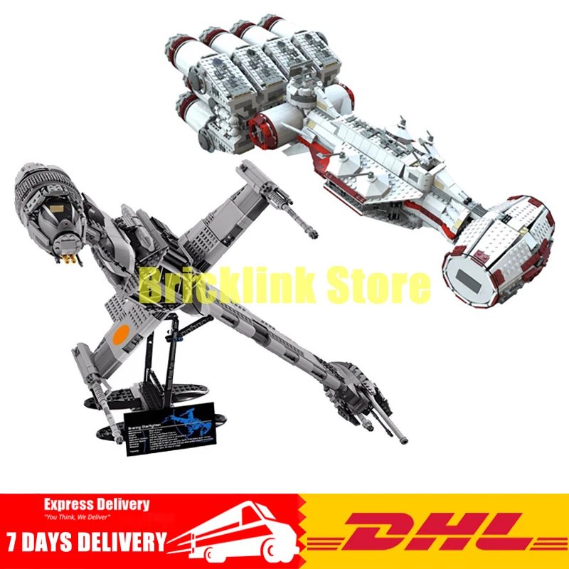 

LEPIN Star Series Wars 05045 B-wing Starfighter+ 05046 Rebel Blockade Runner UCS Building Blocks Bricks Model Toys