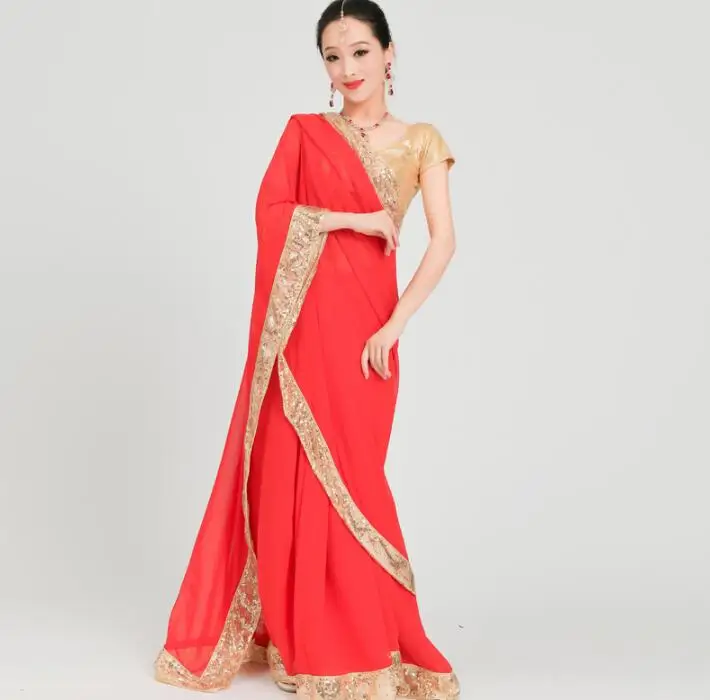 Женский танцевальный костюм Lehenga Choli в индийском стиле для выступлений топ + юбка