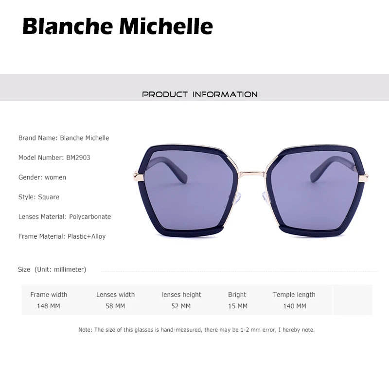 Солнечные очки Blanche Michelle поляризационные UV400 женские зеркальные солнцезащитные