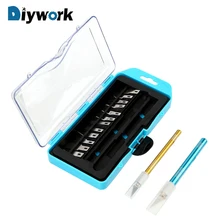 DIYWORK 14 шт./компл. DIY гравировка резка скульптура нож DIY резьба по дереву нож печатная плата ремонт