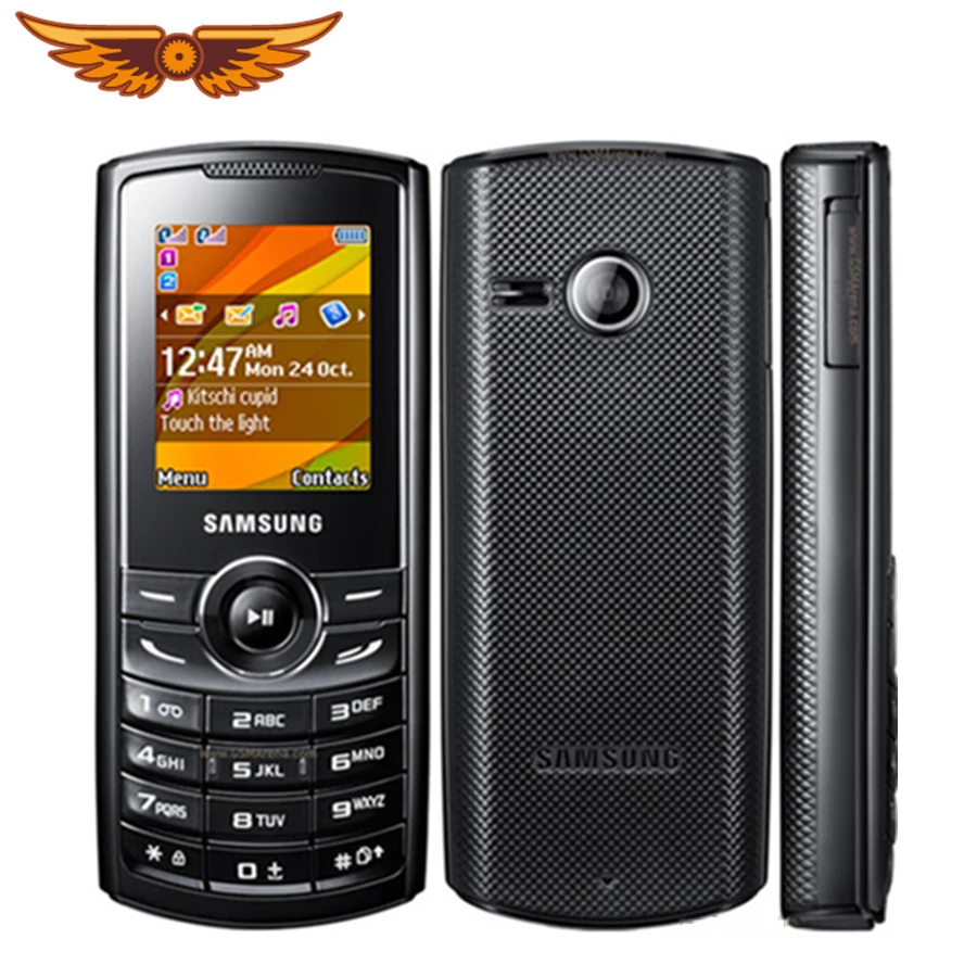 Оригинальный телефон Samsung E2232 1 77 дюйма 0 3 МП FM радио Bluetooth 1000 мАч две SIM карты без