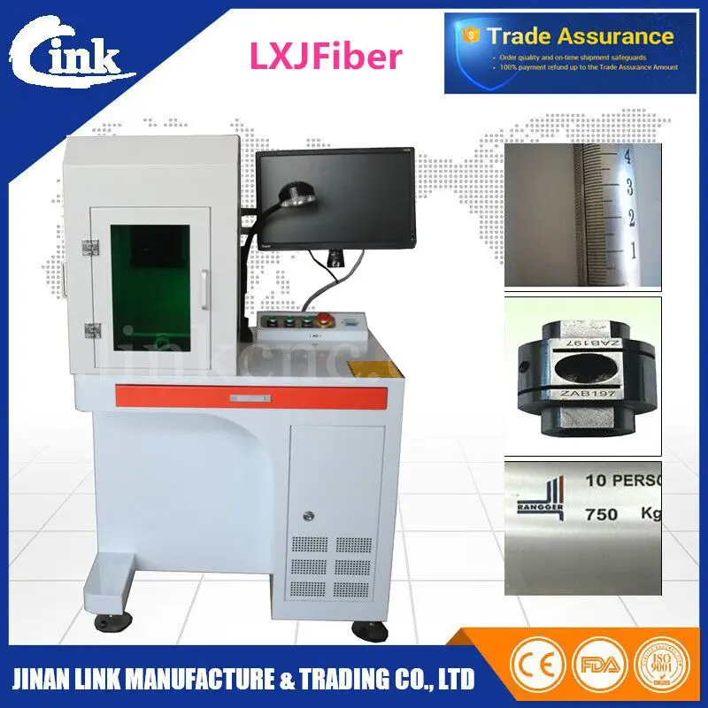 2017 Efficient laser wire marking machine/ ring watch mini fiber laser