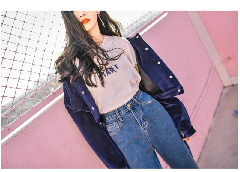 Scsech Corduroy Single Women Jackets Velvet Cotton Basic Jacket Coat Front Pockets Warm Coats Autumn Casual Jacket D8A11 (4)