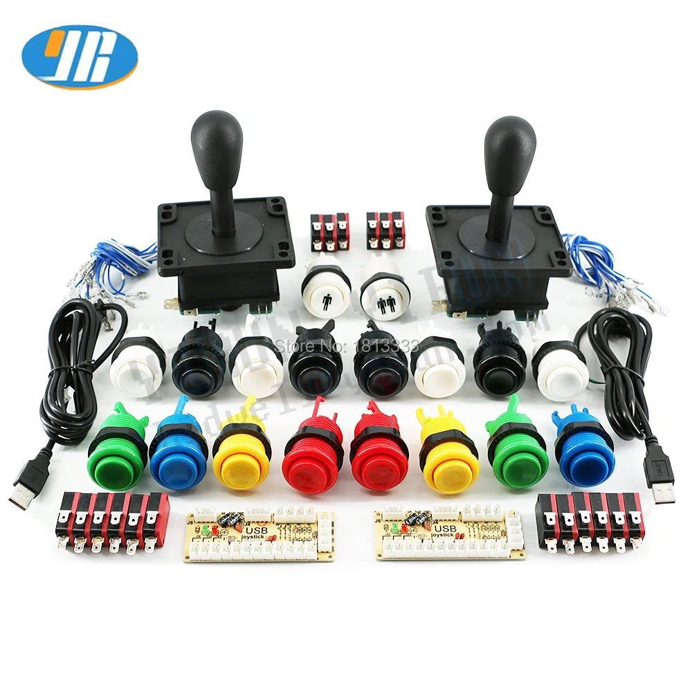 

Arcade DIY Kit USB Zero Delay USB Encoder American Style Joystick and Happ Push Button With Micro Switch For Mame Raspberry pi