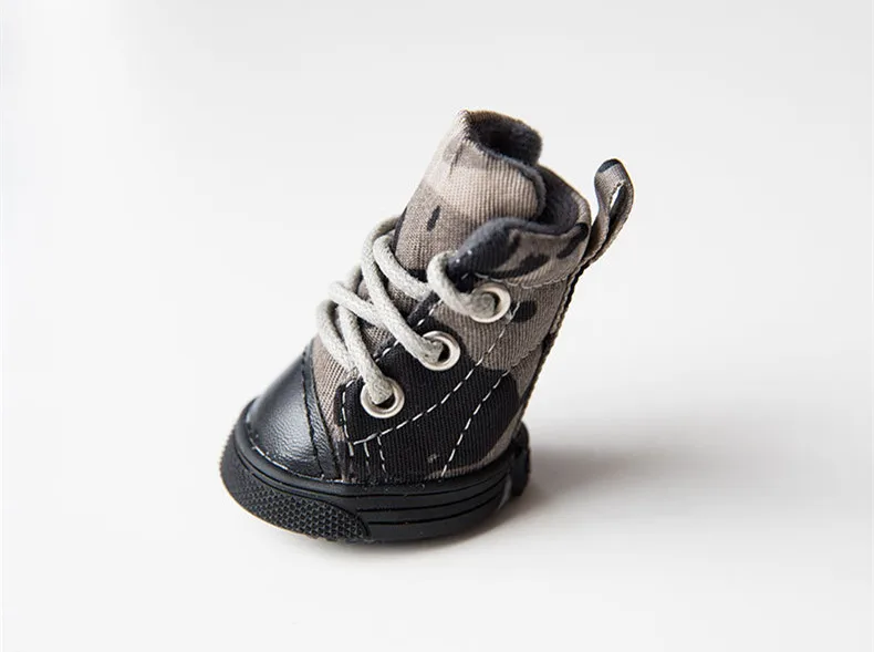 Camouflage Series Winter Small Dog Shoes Rubber Jean Thermal Boots Puppy Footwear Outdoor Walking Shoes (1)
