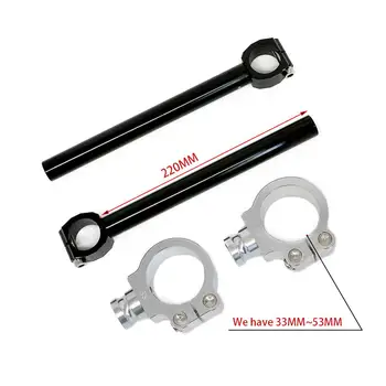 

Motorcycle CNC 41 42 43 44 45 46 47 48 49 50 51 52 53mm Universal Racing Adjustable Clip Ons Fork Handlebars Handle Cafe Racer