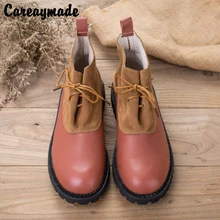 Careaymade-2018 Autumn winter new products,Genuine Leather ankle boots,cowhide splicing ancient Japanese literary female boots Careaymade-2018 Autumn winter new products,Genuine Leather ankle boots,cowhide splicing ancient Japanese literary female boots