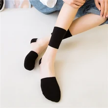 Лето г. Calcetines Mujer стекло тапочки прозрачный, блестящий и звезды тюлевые носки Длинные для женщин Марли Sox стильная женская обувь Чистая Пряжа