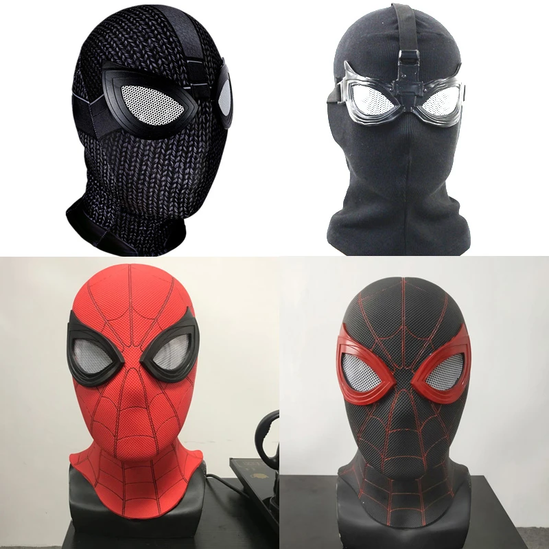 Spider-Man Far From Home Pvc Mask Cosplay Props Goggles Glasses Noir Helmet Children Halloween Accessories Spiderman Black Mask