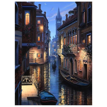 

5D Diy Diamond painting icons Diamond Embroidery Venice landscape Full Square Round Rhinestone Cross Stitch Wall StickerZP-1404