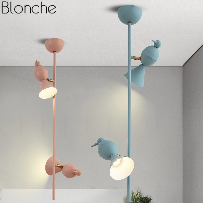 

Modern Nordic Bird Ceiling Lights for Living Room Bedroom Lamp Magpie Spot Led Hanging Luminaire Home Lighting Fixtures Art Deco