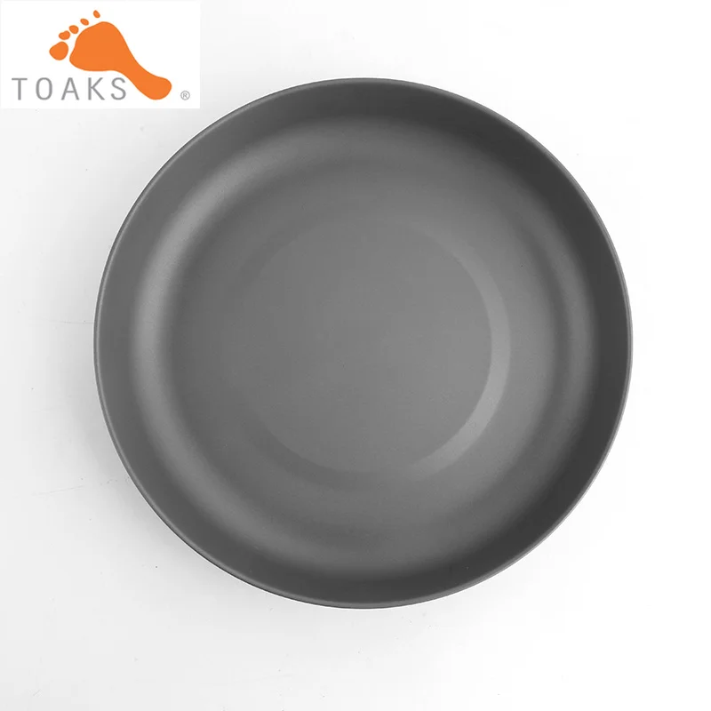 TOAKS PLT-190 ultraligero de placa de titanio de Camping al aire libre de utensilios de cocina platos respetuoso del medio ambiente utensilios de cocina vajilla bandeja 61g D190mm