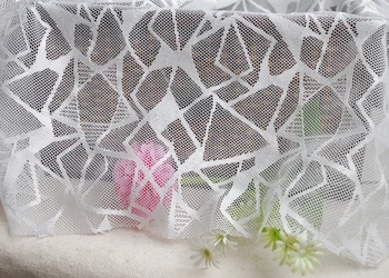 

free shipping Geometry lace fabric lace dress garment beautiful abstract pattern background table cloth curtain