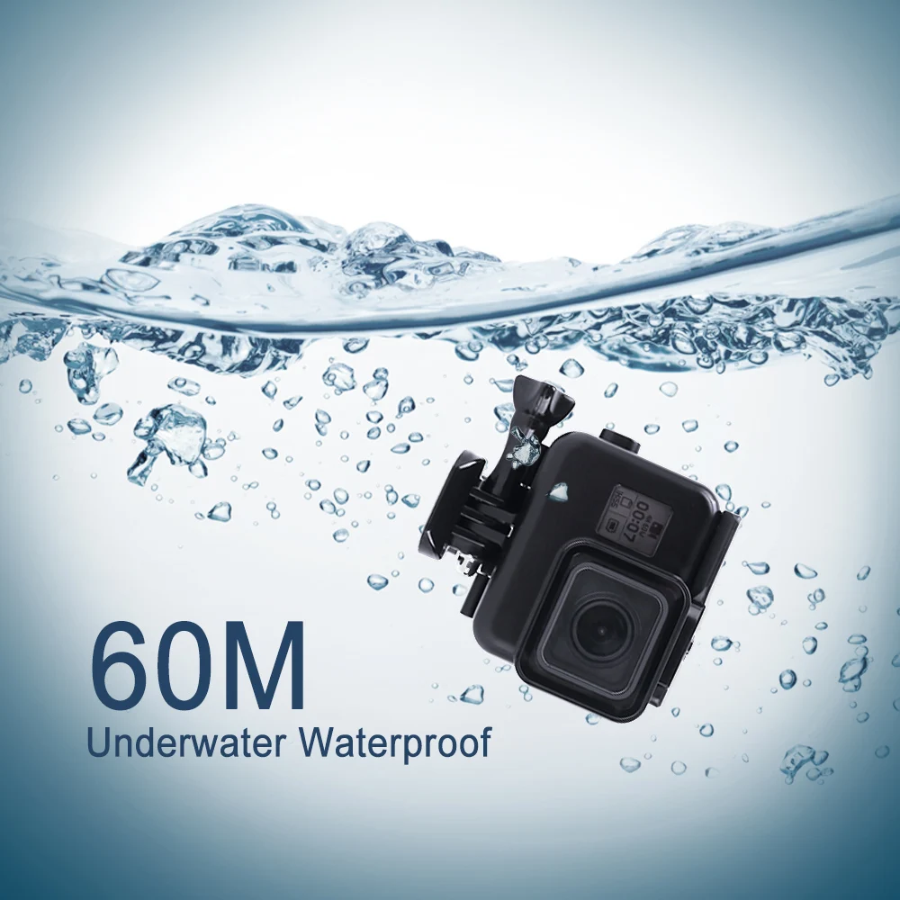 RP 60 м подводный водостойкий Чехол для GoPro Hero 5 6 7 черный Go Pro камера Дайвинг Корпус