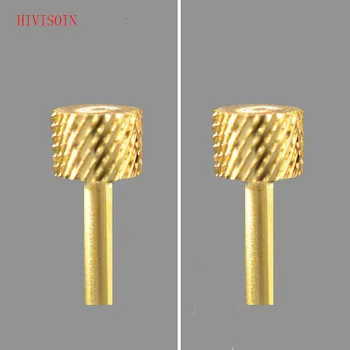 

2PCS HIVISOIN Carbide Nail Drill Bit - 4-Week Backfill Bit C (Gold)